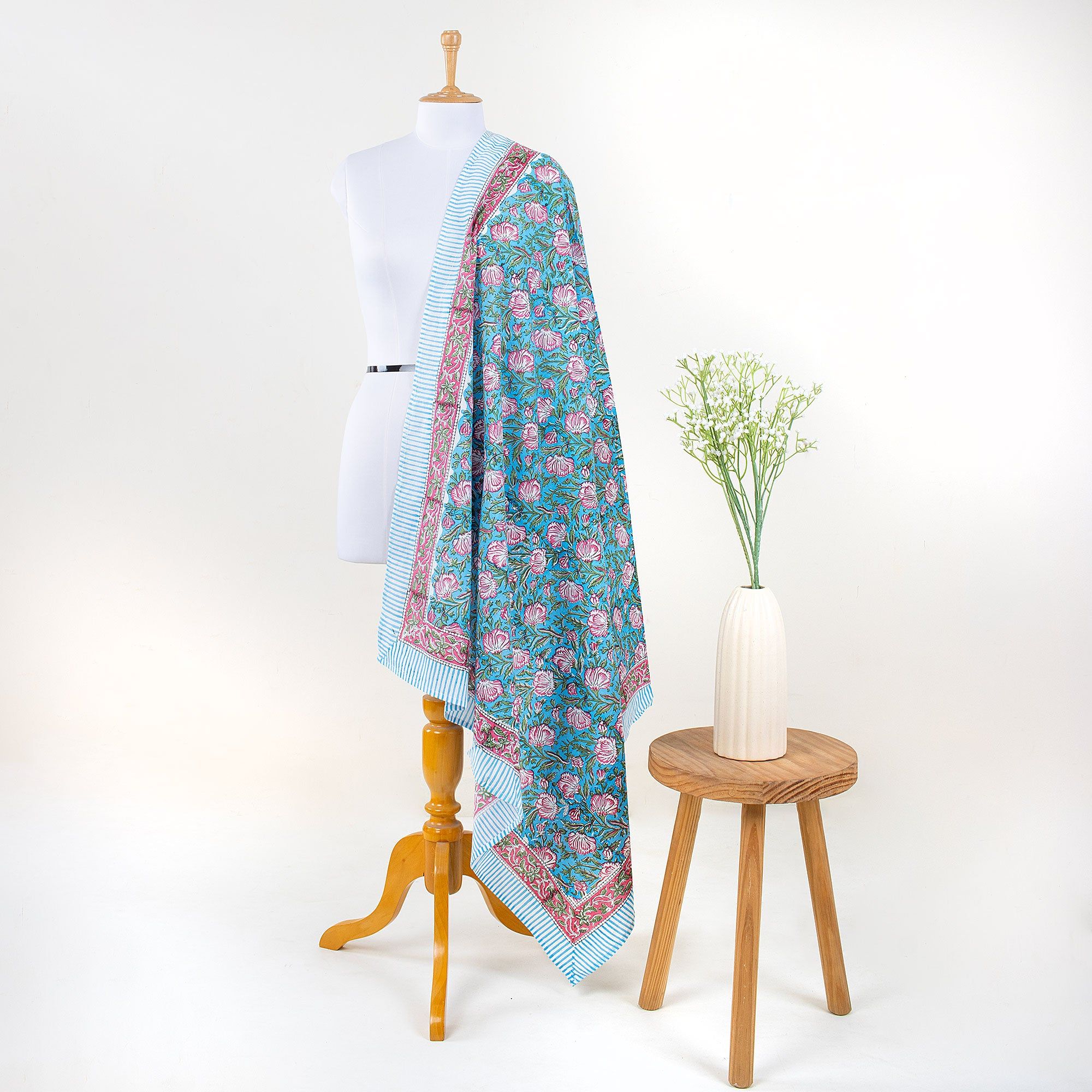 Pure Cotton Women Wrap Hand Block Printed Around Sarong 630